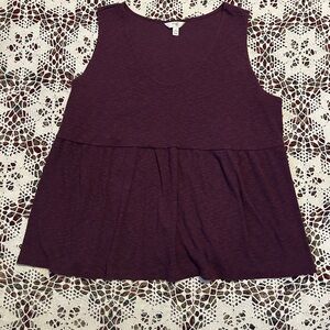 Terra & Sky Rich Maroon Tank Top